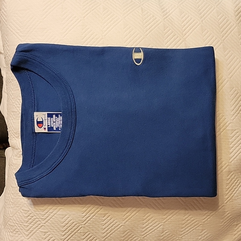 Vtg 90s Champion Authentic Athletic Apparel Tee Navy Large Costa Rica